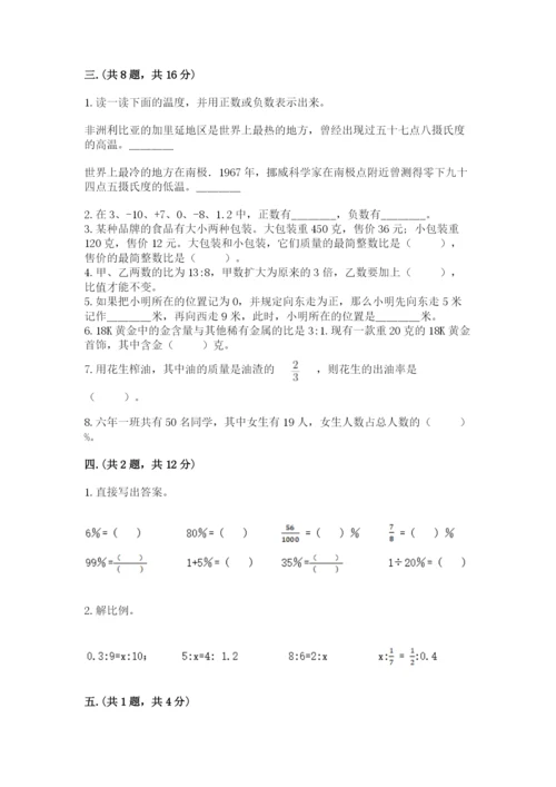 洛阳市小学数学小升初试卷附参考答案（达标题）.docx