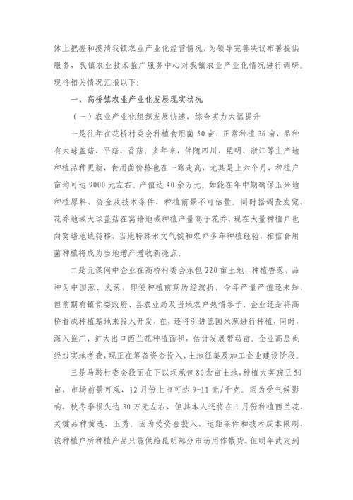 农业产业化调研研究报告.docx