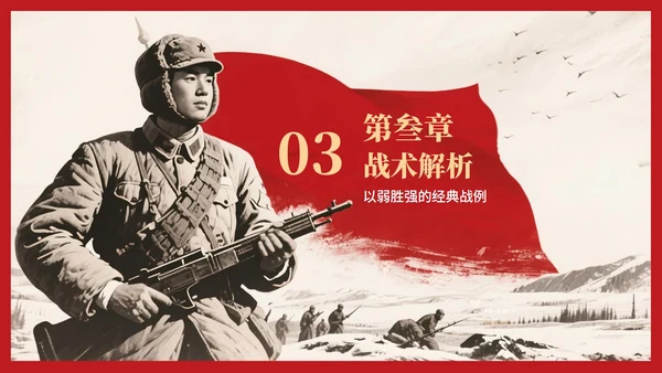 红色复古党政风长津湖战役党史学习PPT模板