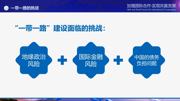 大气一带一路国际合作高峰论坛PPT模板