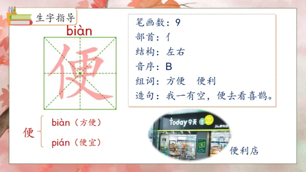 【核心素养】部编版语文二年级下册-9. 枫树上的喜鹊 第1课时（课件）
