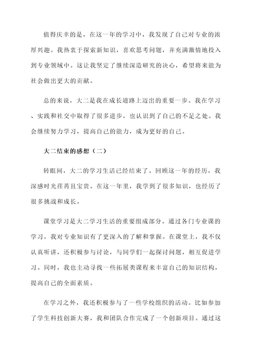 大二结束后的感想