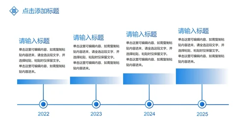 蓝色渐变实景企业发展大事记历程时间轴PPT模板