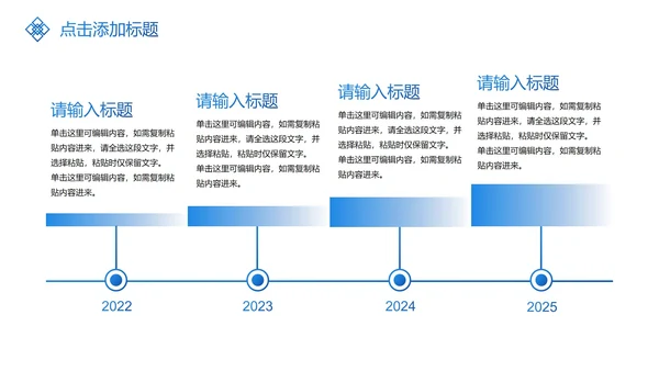 蓝色渐变实景企业发展大事记历程时间轴PPT模板