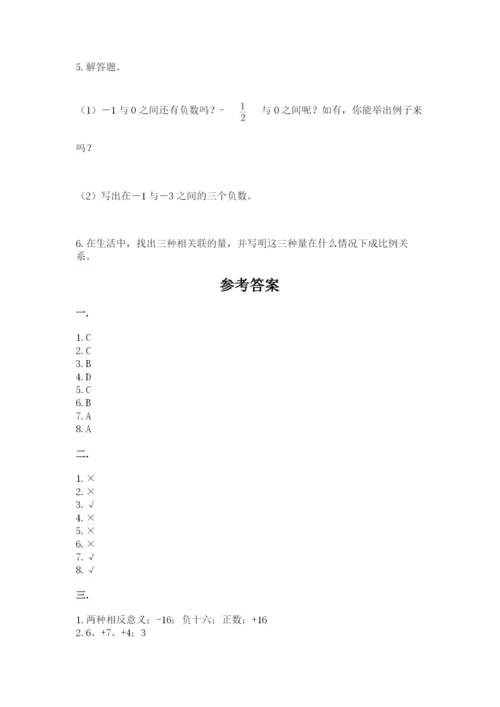 小学六年级数学摸底考试题精品（突破训练）.docx