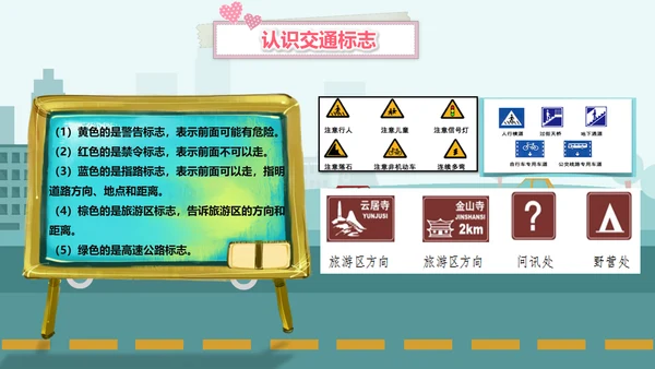 幼儿过马路道路交通安全PPT模板