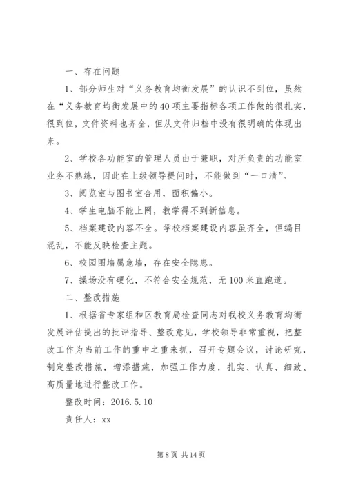 新刘堂小学义务教育均衡发展整改措施报告.docx