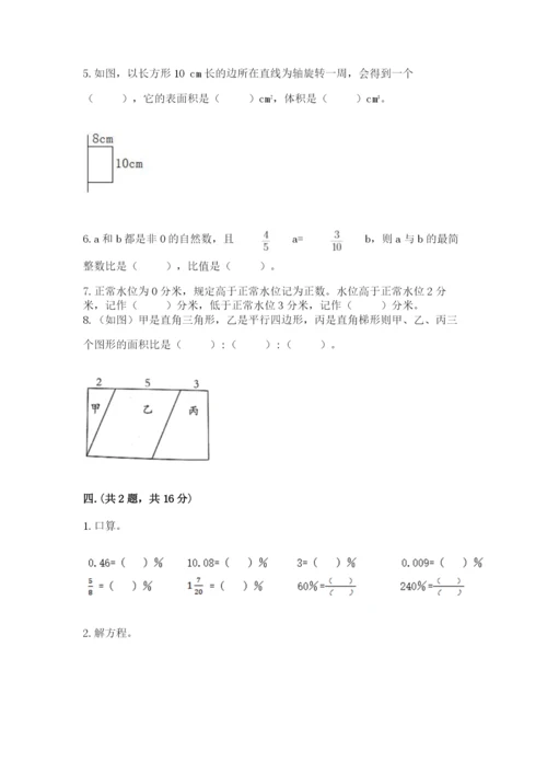 苏教版六年级数学小升初试卷含完整答案【考点梳理】.docx