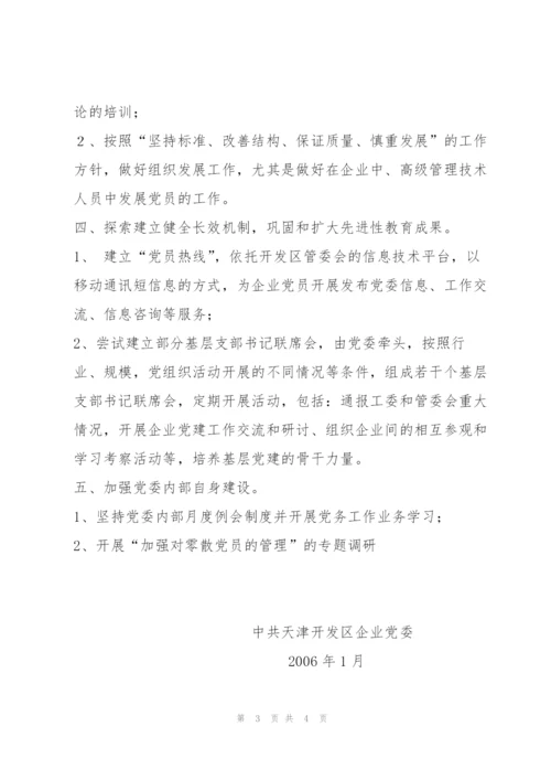 开发区企业党委2006年工作计划要点.docx