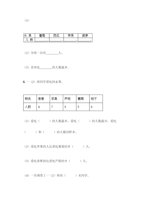 人教版二年级下册数学第一单元-数据收集整理-测试卷含答案【能力提升】.docx