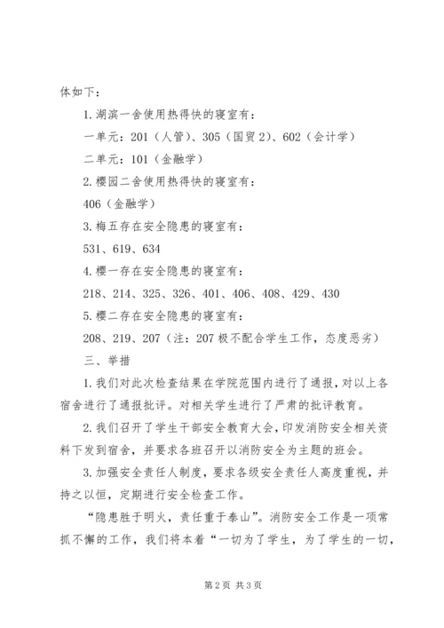 商学院关于春季消防安全自查报告.docx