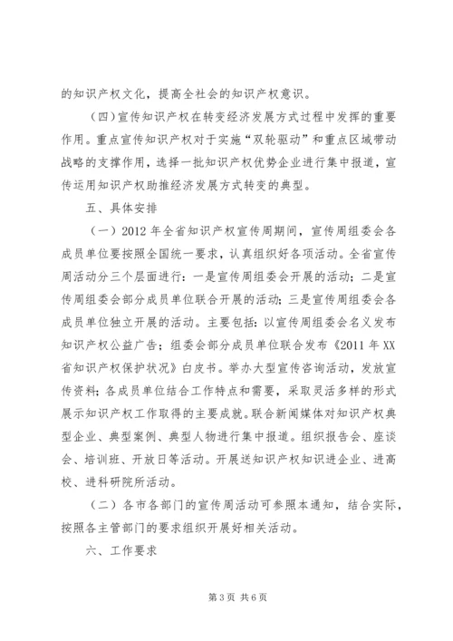 全省某年知识产权宣传周活动方案.docx