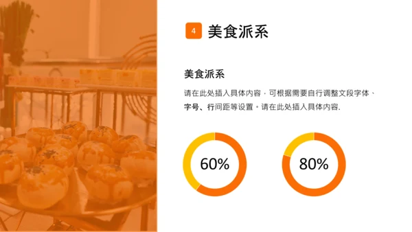 橙色实景简约风美食介绍PPT