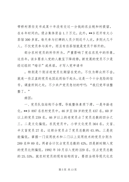 对X乡党员队伍状况的调查与思考 (3).docx