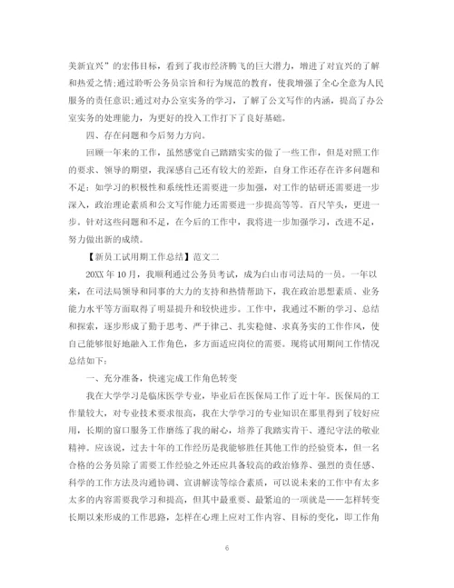 精编之试用期工作总结精选范文3篇.docx