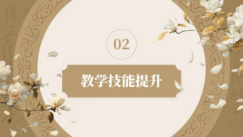 棕色中国风教师培训会PPT模板