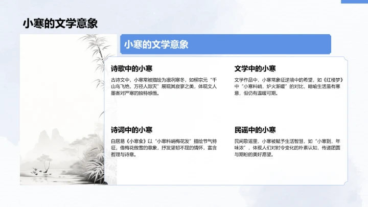 二十四节气小寒PPT模板