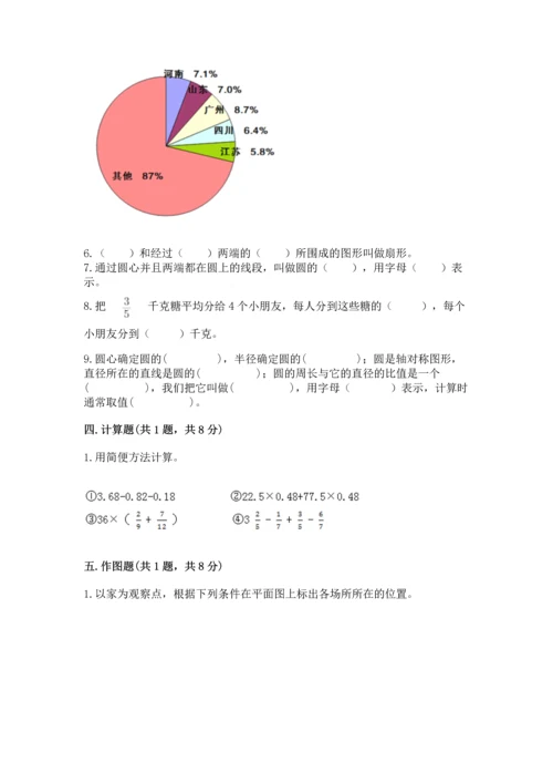 小学六年级上册数学期末测试卷带答案（考试直接用）.docx
