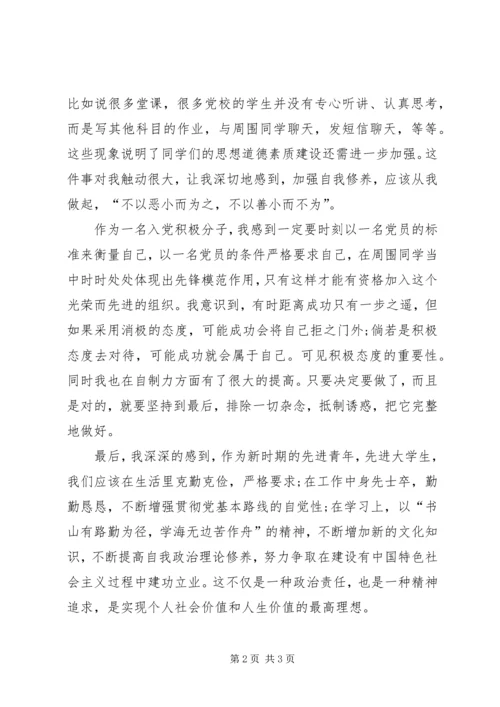 思想汇报范文20XX年：我的政治责任与精神追求.docx