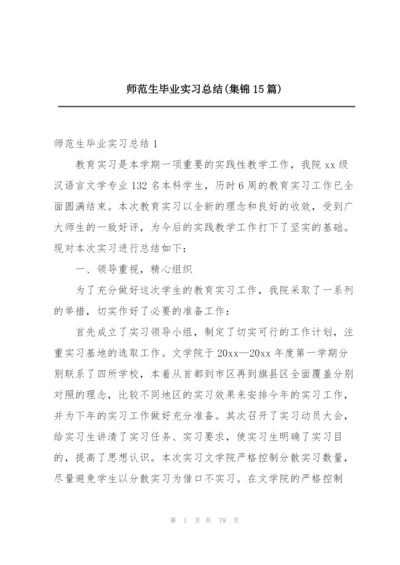 师范生毕业实习总结(集锦15篇).docx