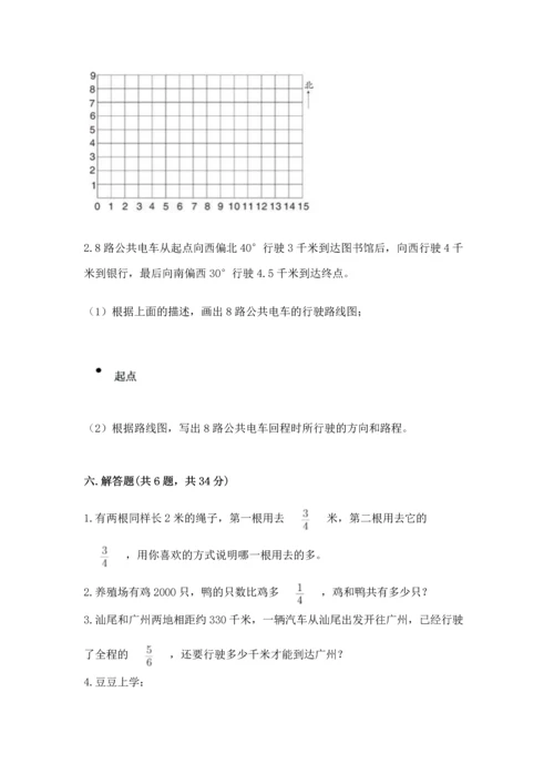 人教版六年级上册数学期中测试卷【中心小学】.docx