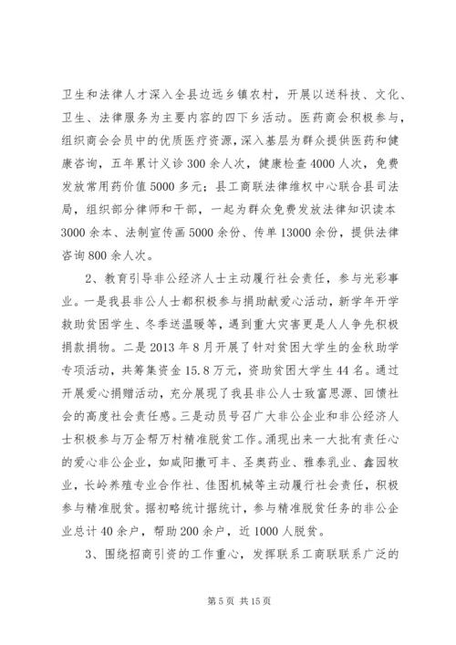 县工商联会员代表大会工作报告和主持词.docx