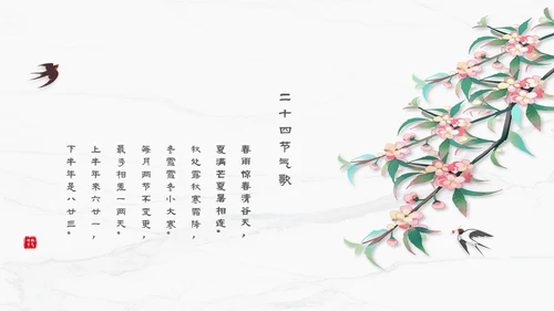 白色简约小清新传统二十四节气立春主题PPT模板