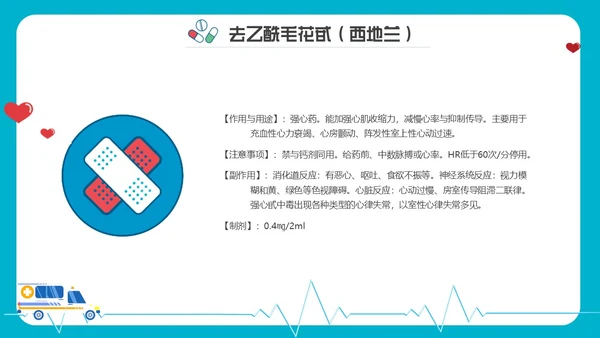 卡通内容型抢救车急救药品PPT课件急救知识