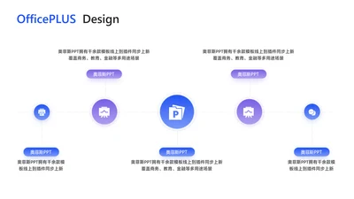 简约风白色并列关系5项PPT