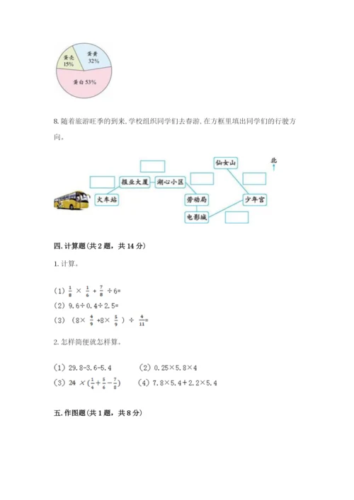 人教版六年级上册数学期末测试卷及答案【典优】.docx