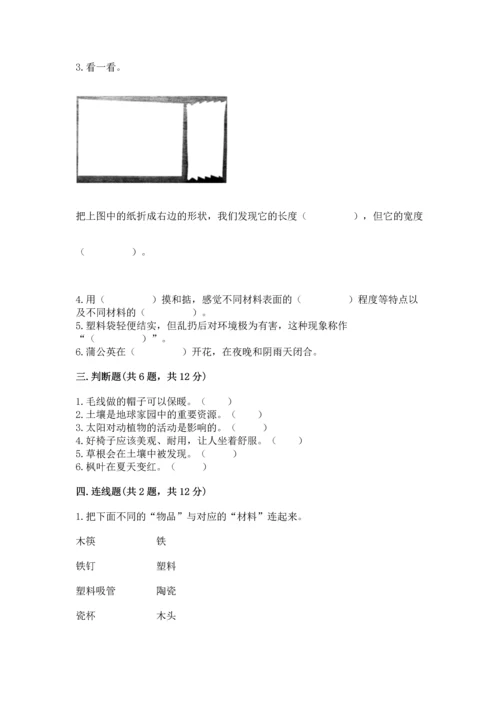 教科版二年级上册科学期末测试卷精品【巩固】.docx