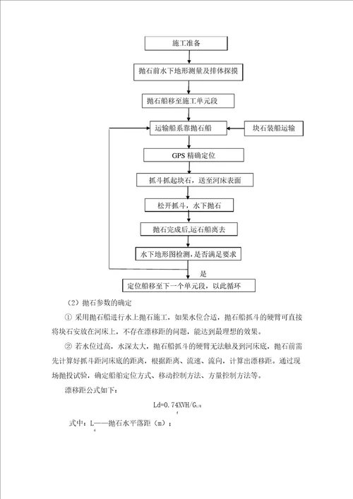 水上抛石施工工艺