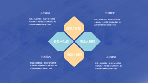 员工生日会蓝色通用PPT模板