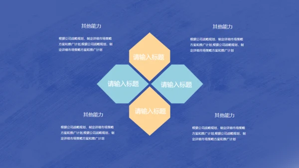 员工生日会蓝色通用PPT模板