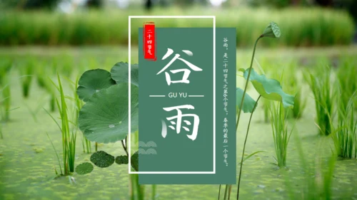 二十四节气谷雨通用PPT模板