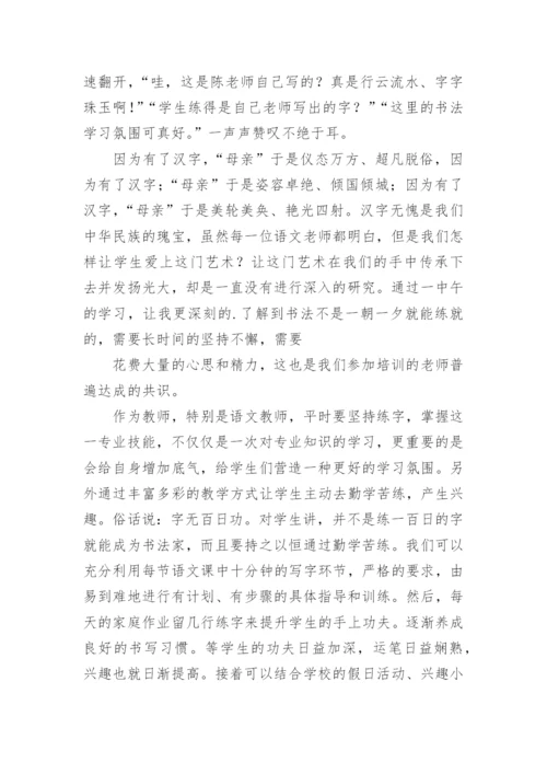 小学书法课教学心得.docx