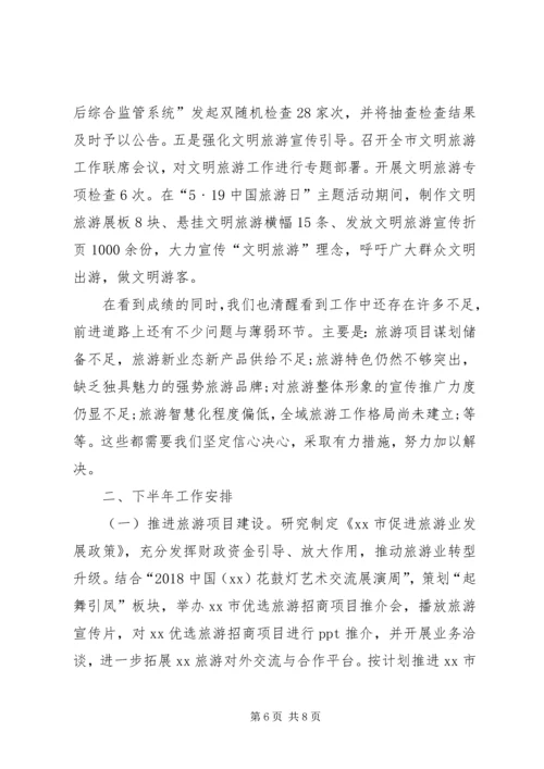 旅游局上半年工作总结和下半年工作安排.docx