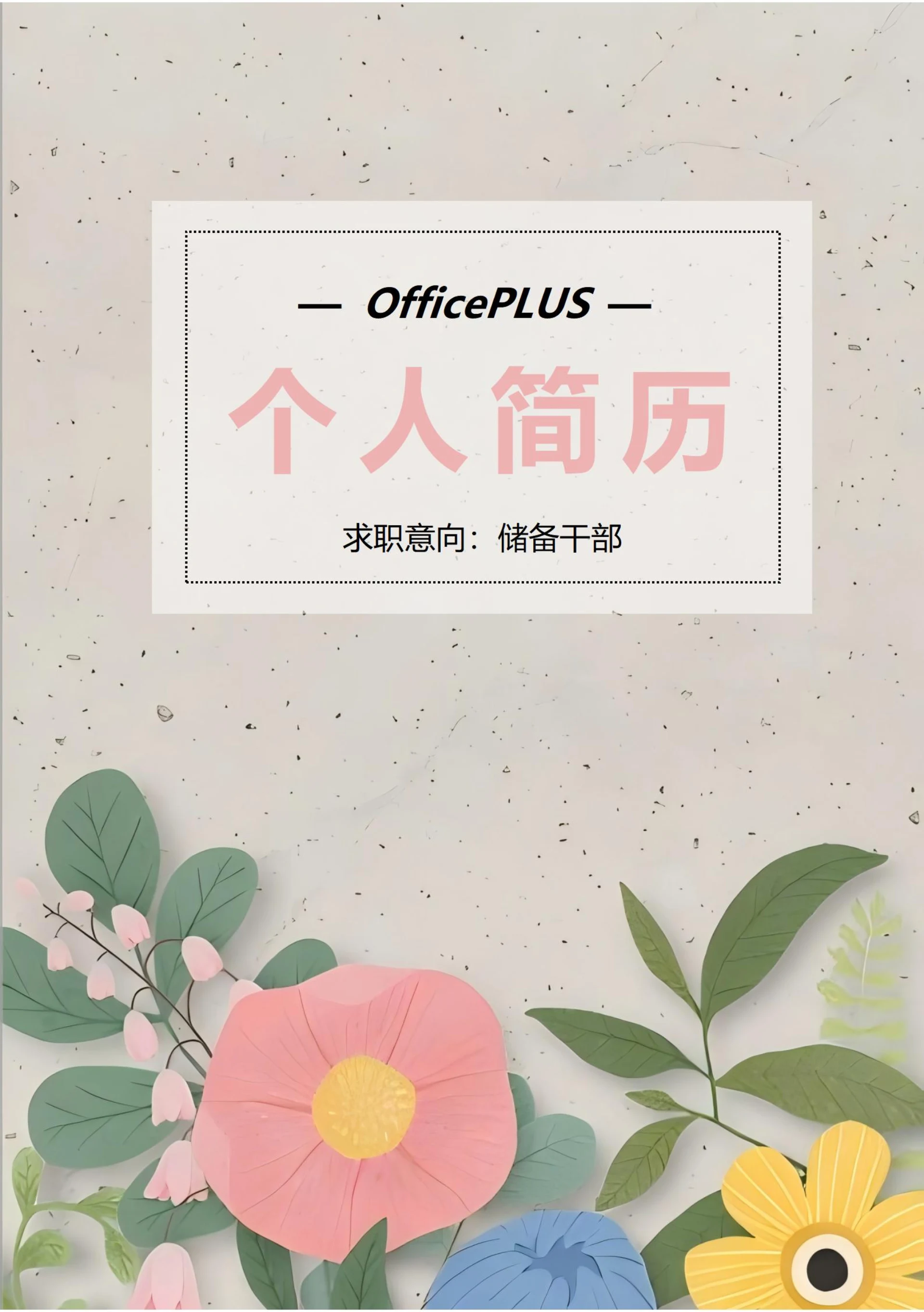 商务简约个人求职简历封面23