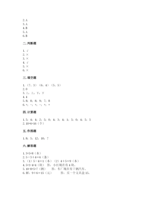 人教版一年级上册数学期末测试卷（研优卷）.docx