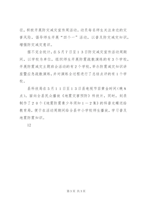 县政府512防灾减灾日宣传活动简讯_1.docx