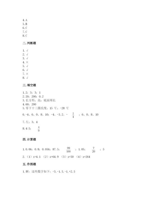 小升初数学期末测试卷及答案.docx