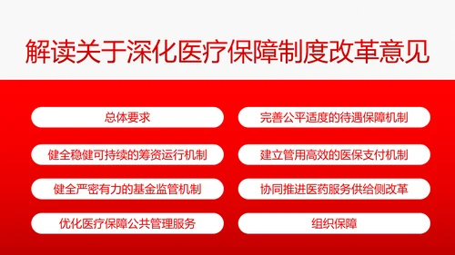 解读关于深化医疗保障制度改革的意见PPT课件