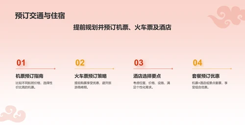 红色国潮风旅游出行计划旅游攻略PPT模板