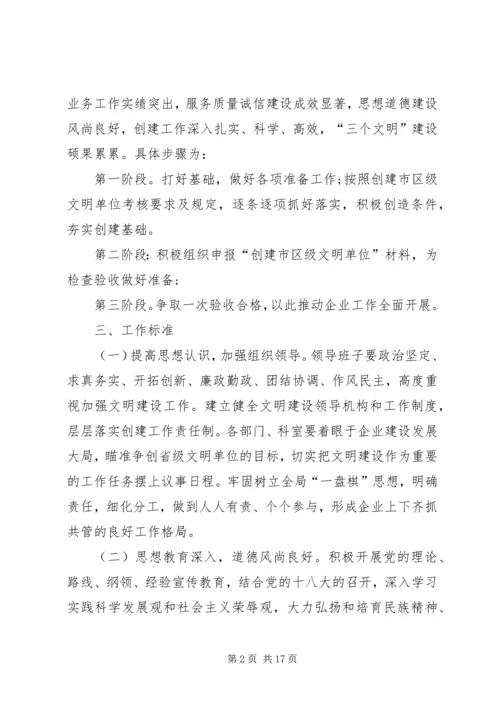 篇一：XX年文明单位创建工作计划.docx