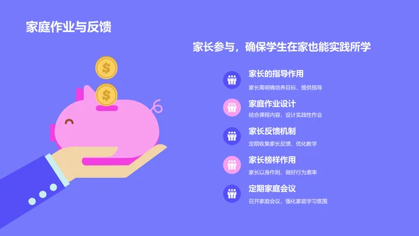 蓝色卡通风小学生日常生活行为习惯PPT模板
