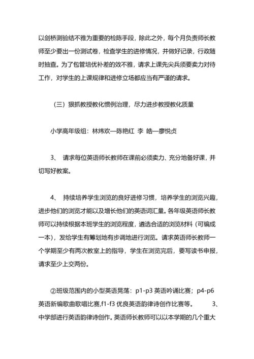 英语科组教授教化工作筹划.docx