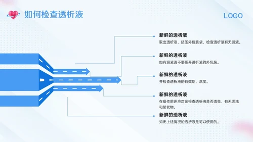 蓝色简约腹膜透析护理PPT模板宣传PPT动态PPT