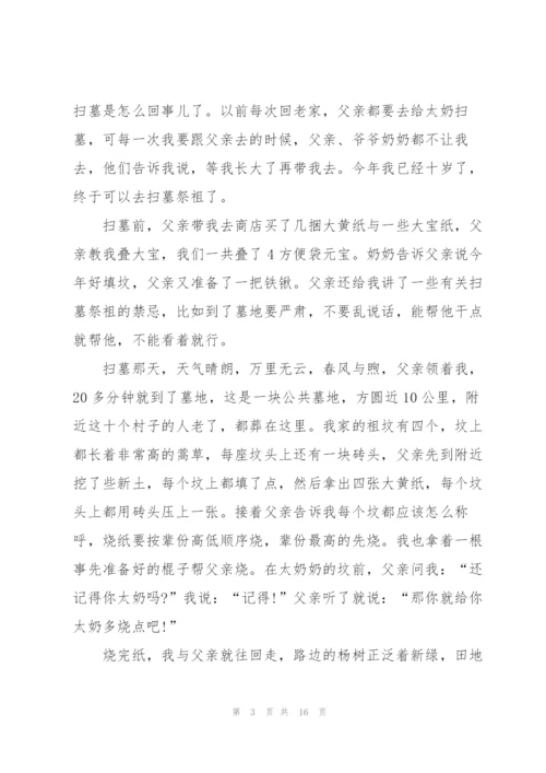 清明节优秀作文600字范文10篇.docx