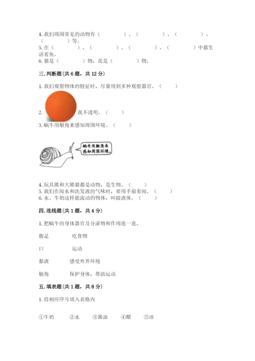 教科版一年级下册科学期末测试卷及完整答案.docx