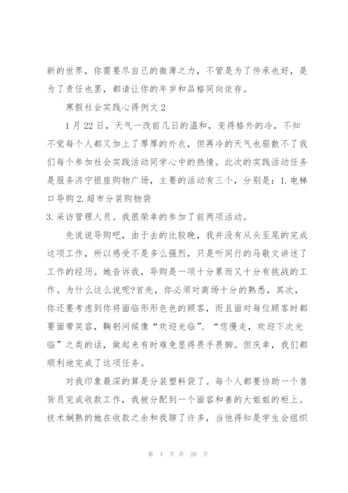 寒假社会实践心得例文10篇.docx